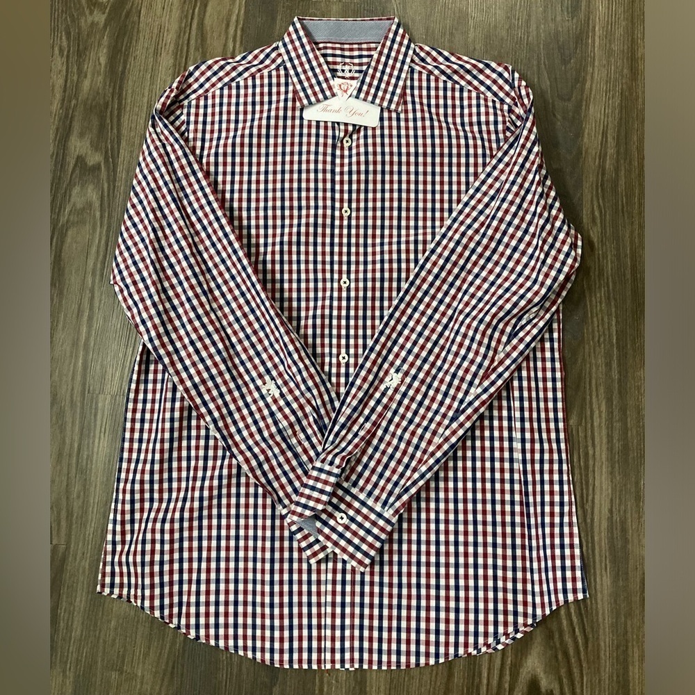 Bugatchi Vomo Men’s Button Down Dress Shirt‎ 16.5-34/35